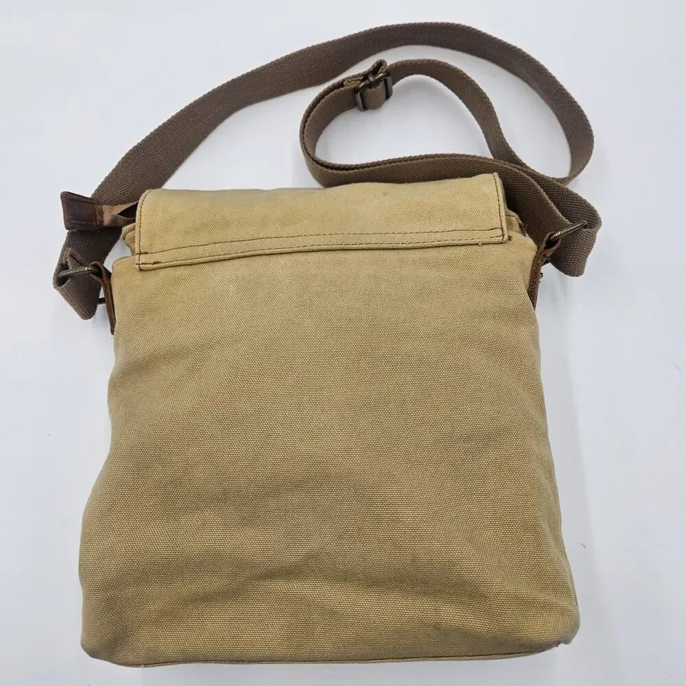 Augur Strauss Mustard Canvas Shoulder Messenger Medium Bag Multipurpose Travel